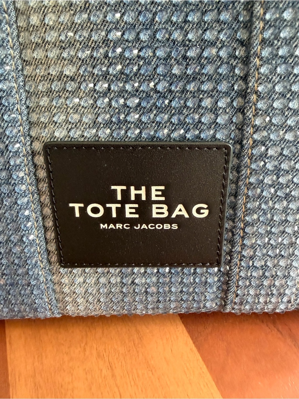 💎👖 MARC JACOBS Y2K CRYSTAL DENIM SMALL TOTE ✨ SOLD OUT • NWT - Picture 3 of 10